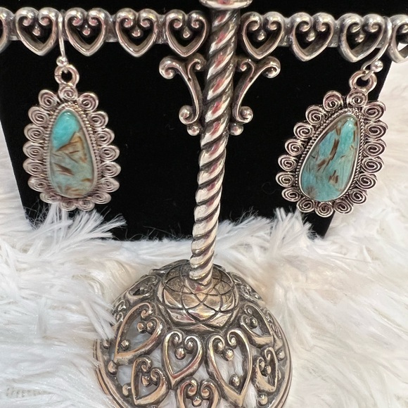 Women’s Turquoise Sunspirit Teardrop Earrings - Picture 2 of 2